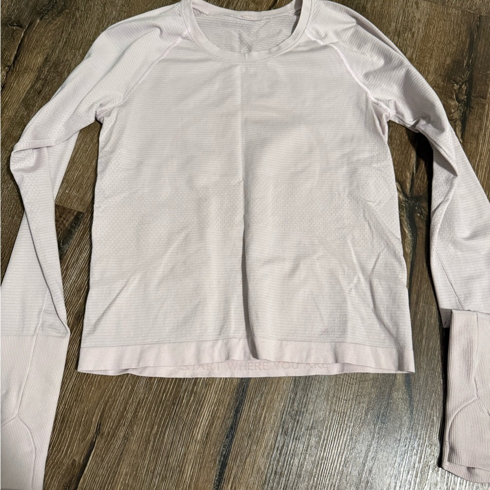 lululemon athletica Soft Pink Crop Top